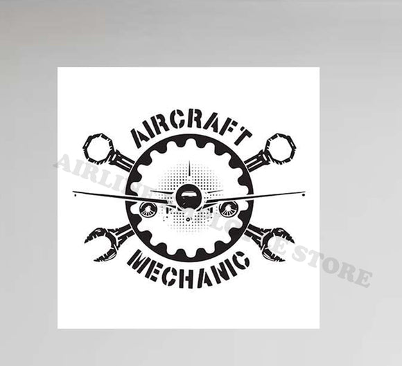 Aircraft Mechanic Cross Decal Stickers