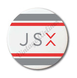 JSX color logo with stripes magnet