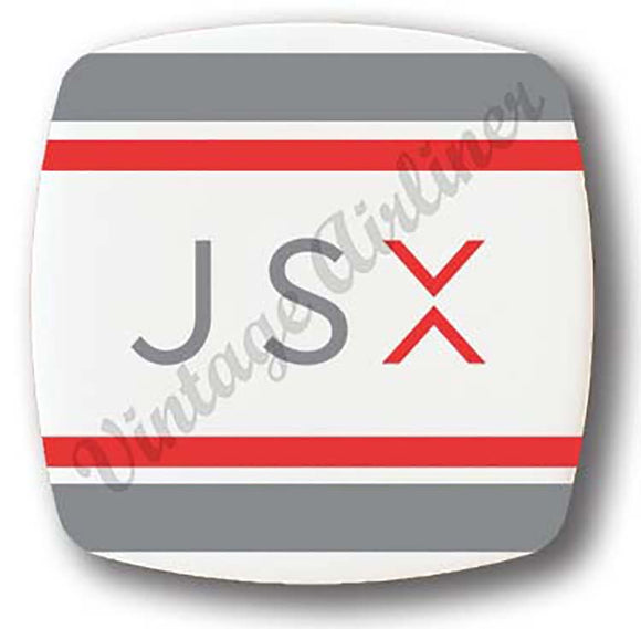 JSX color logo with stripes magnet