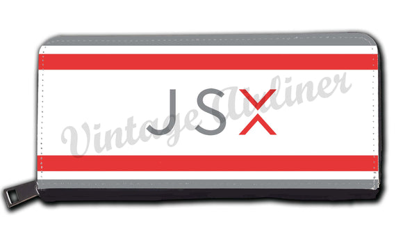 JSX color logo with stripes wallet