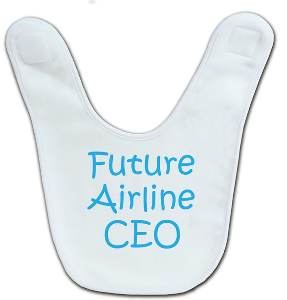 Future Airline CEO baby girl or baby boy bib