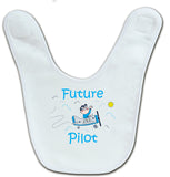 Future JSX pilot baby girl or baby boy bib