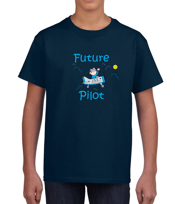 Future JSX pilot Kids T-shirt with blue lettering