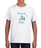 Future JSX pilot Kids T-shirt with blue lettering