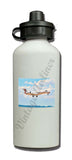 JSX plane in clouds water bottle