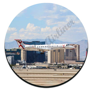 JSX plane landing in Las Vegas coaster