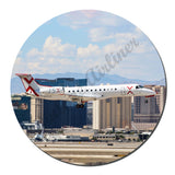 JSX plane landing in Las Vegas mousepad