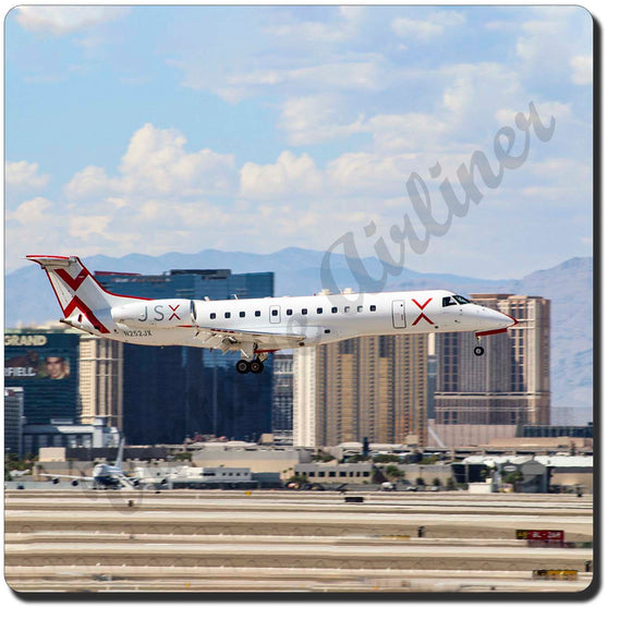 JSX plane landing in Las Vegas coaster