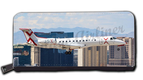 JSX plane landing in Las Vegas wallet
