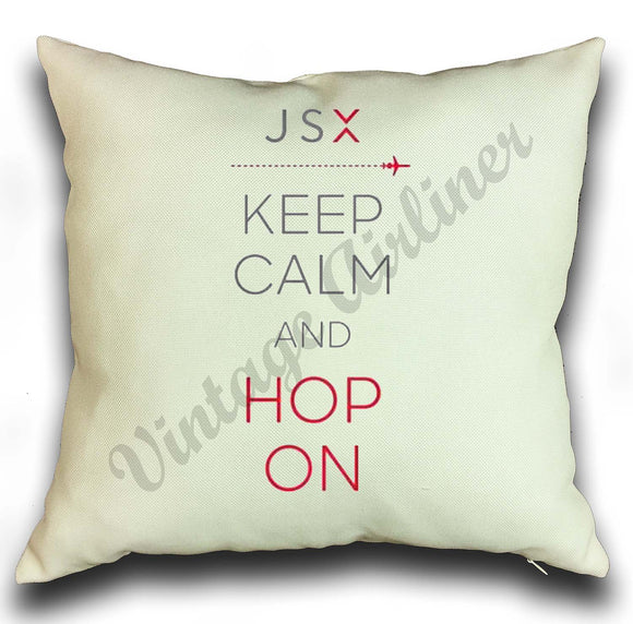 Keep Calm and Hop On pillow cover