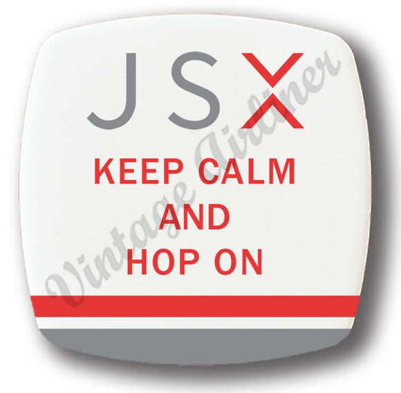 Keep Calm and Hop On magnet