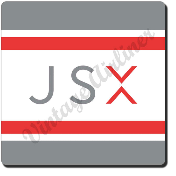 JSX logo with stripes coaster