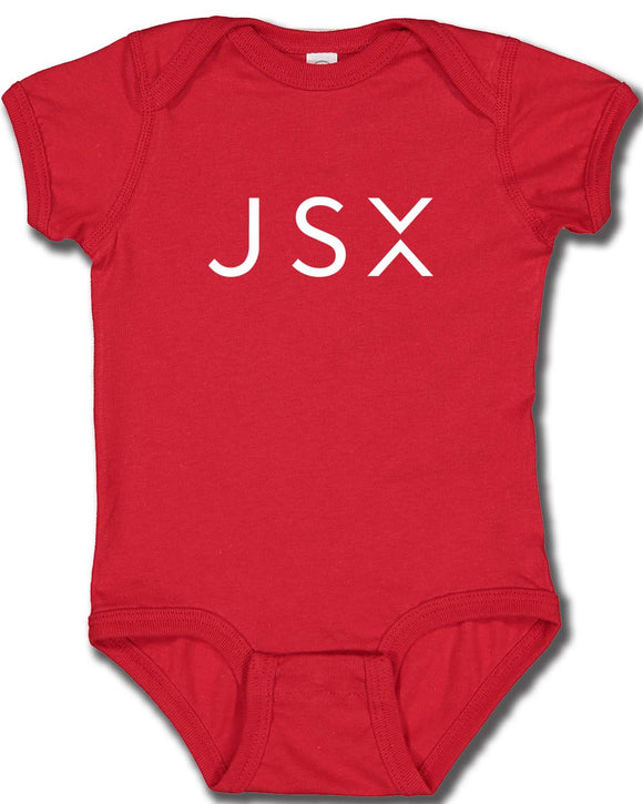JSX Full Chest Logo Onesie with white lettering