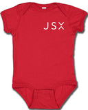 JSX Left Chest Logo Onesie with white lettering