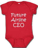 Future Airline CEO Onesie with blue lettering