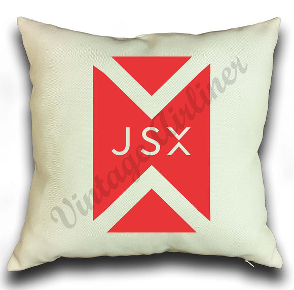 JSX Red X design pillow cover