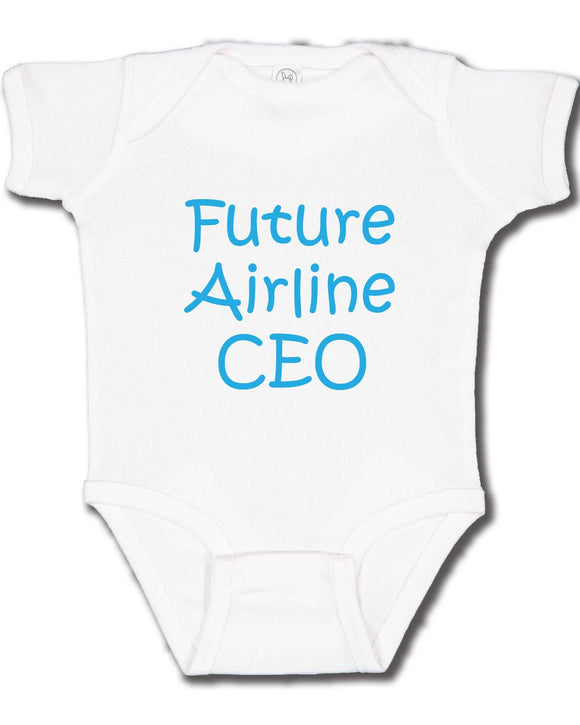 Future Airline CEO Onesie with blue lettering